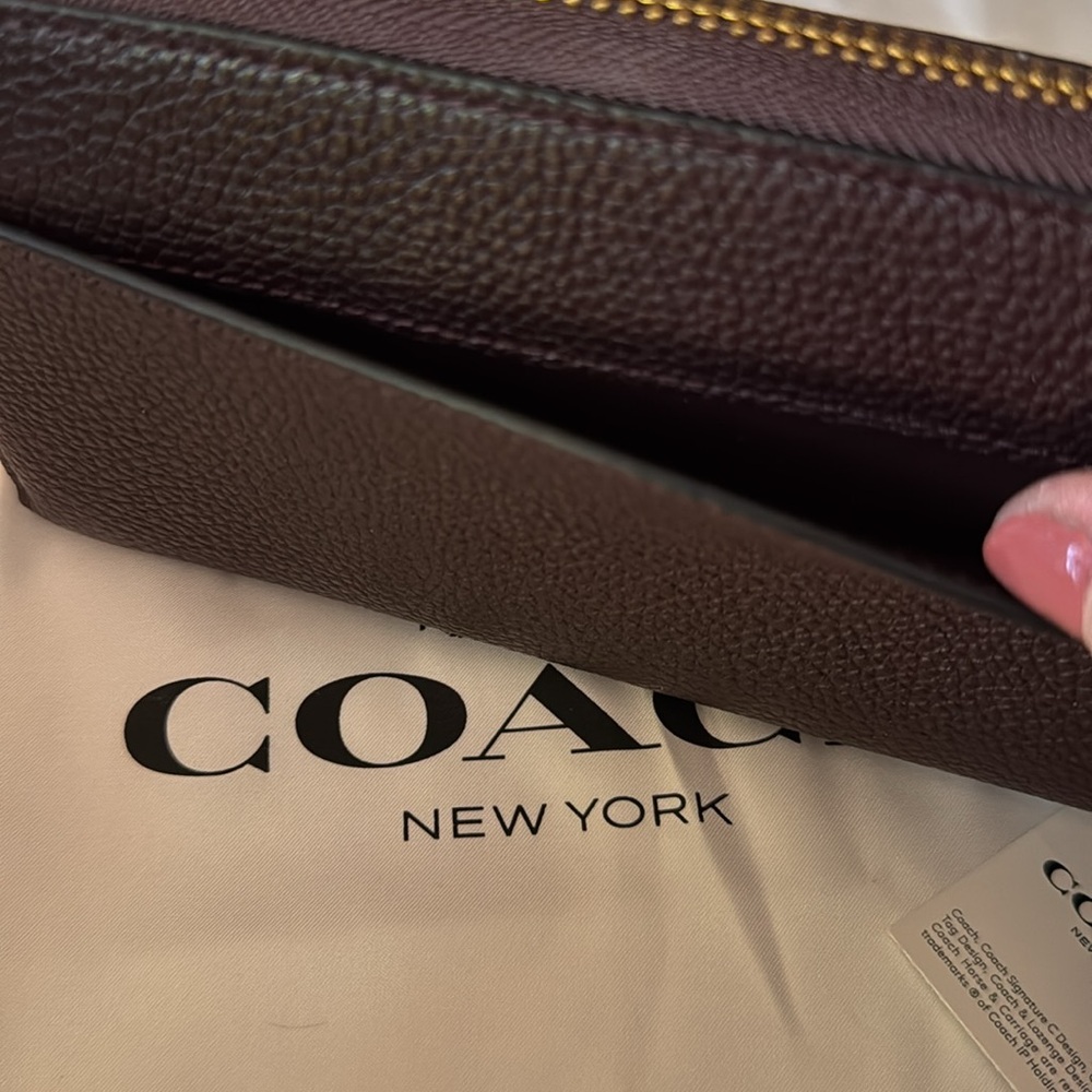 Coach Oxblood Leather Wallet NWT - Picture 9 of 11